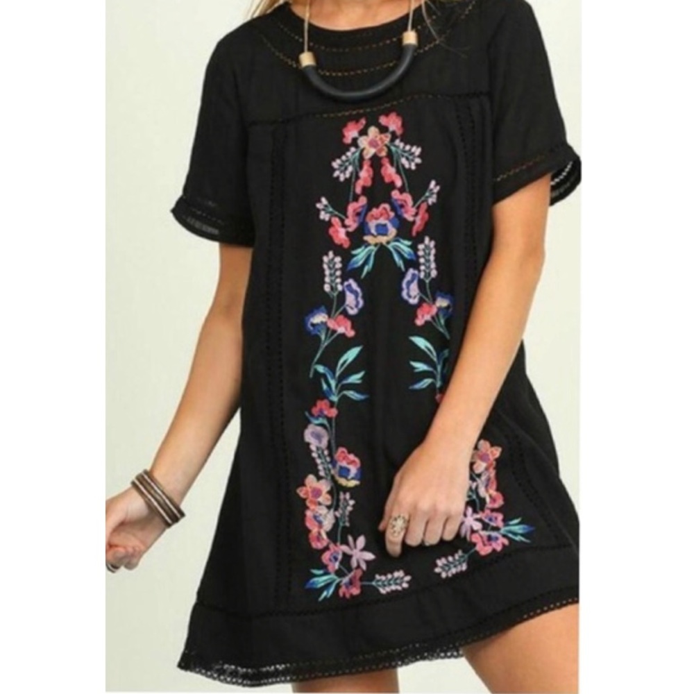 Umgee Festival Embroidered Dress (S)
